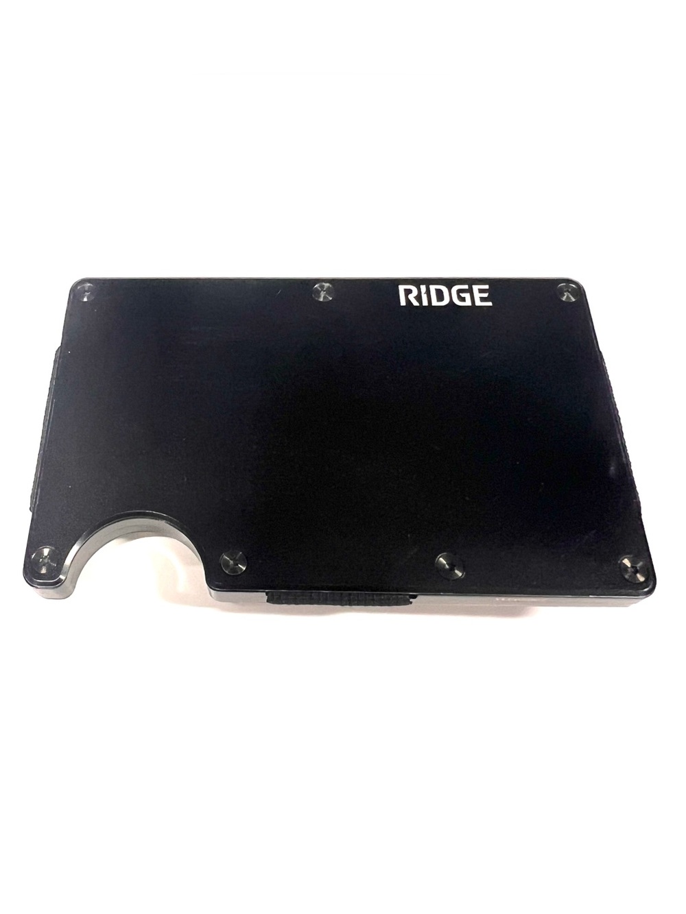 The Ridge RFID Blocking Aluminum Wallet Black w/ AirTag Attachment